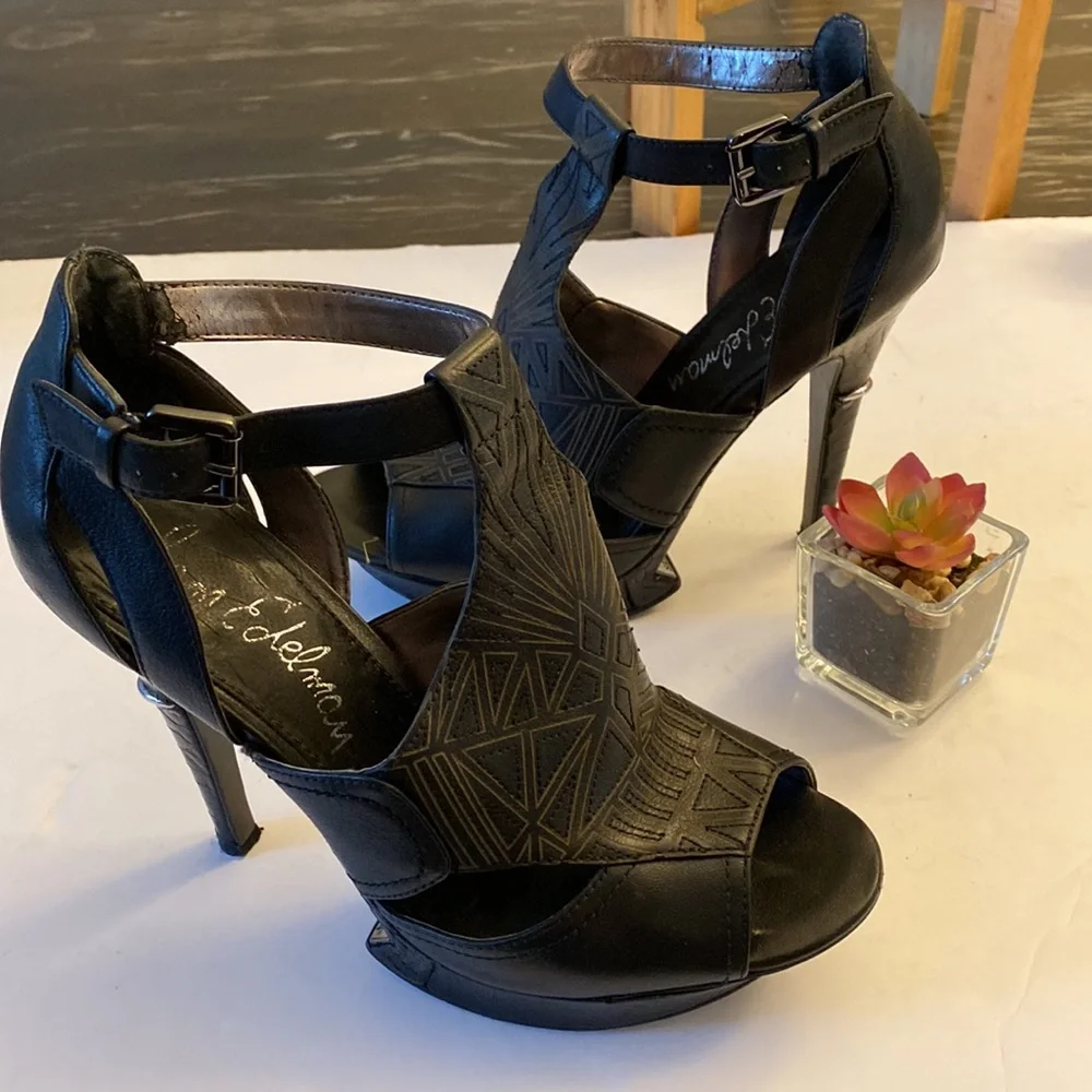 Sam Edelman | Anthropologie NEVYN platform gladiator stiletto heel women SIZE 8